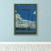 Longview, Washington Adverteren Poster Canvas Afdruk (Insitu (Houten vloer))