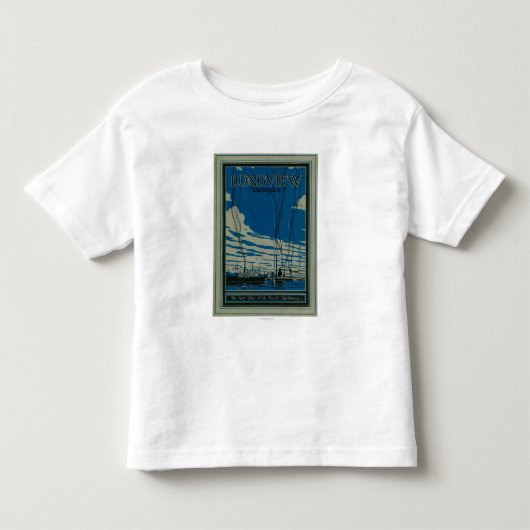 Longview, Washington Adverteren Poster Kinder Shirts (Voorkant)