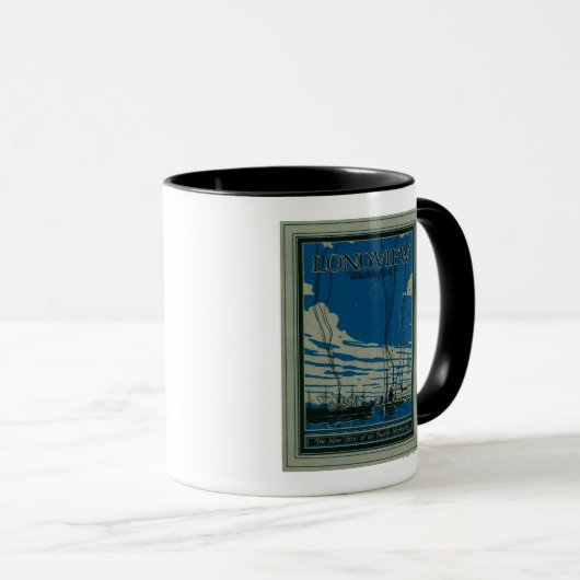 Longview, Washington Adverteren Poster Mok (Voorkant rechts)