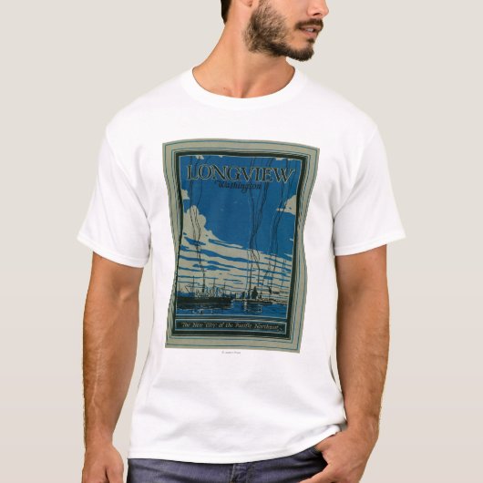 Longview, Washington Adverteren Poster T-shirt (Voorkant)