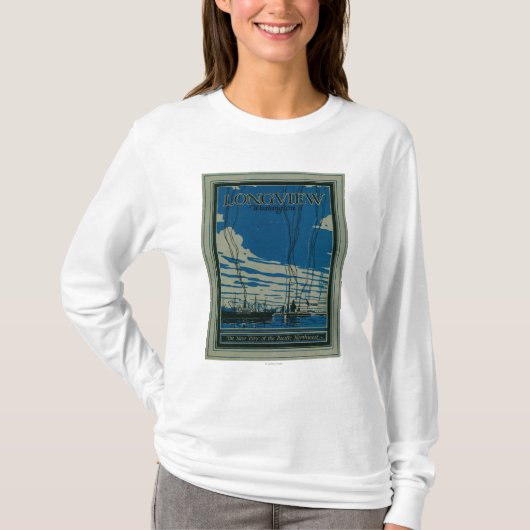 Longview, Washington Adverteren Poster T-shirt (Voorkant)
