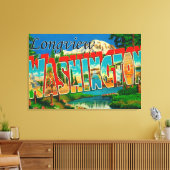 Longview, Washington - Grote Letter-scènes Canvas Afdruk (Insitu (Woonkamer))