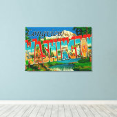 Longview, Washington - Grote Letter-scènes Canvas Afdruk (Insitu (Houten vloer))