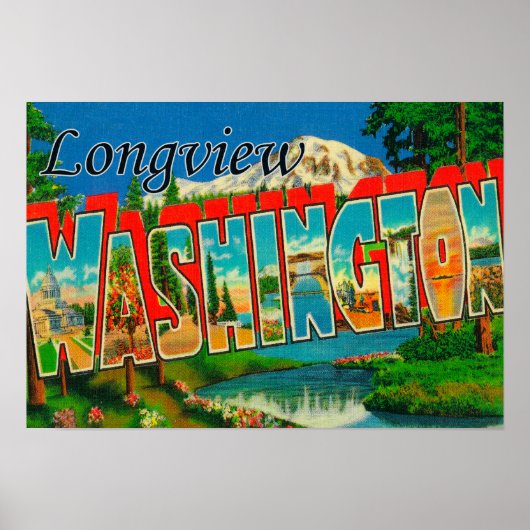 Longview, Washington - Grote Letter-scènes Poster (Voorkant)