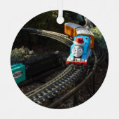 Longwood Garden Thomas the Tank Train scène Metalen Ornament (Voorkant)