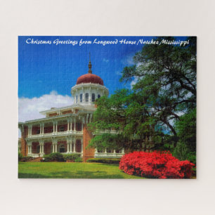 Longwood House Natchez Kerstgroeten Legpuzzel