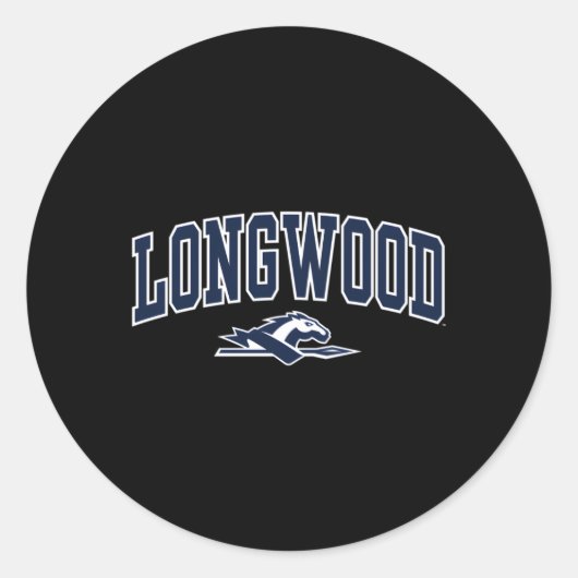 Longwood Lancers Arch Over Ronde Sticker (Voorkant)