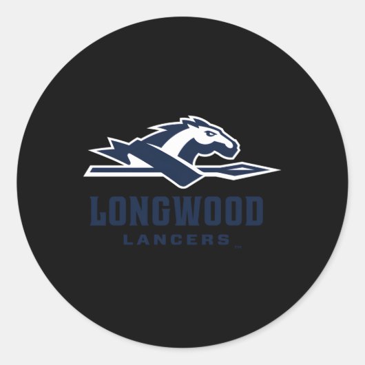 Longwood Lancers Icon Heather Grey Ronde Sticker (Voorkant)
