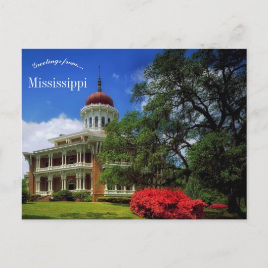 Longwood Natchez Mississippi Briefkaart (Voorkant)