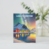 Longyearbyen, arctische oasis briefkaart (Staand voorkant)