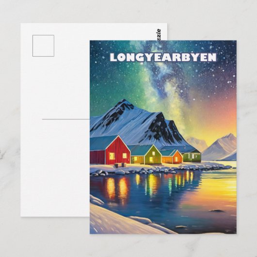 Longyearbyen, arctische oasis briefkaart (Voorkant / Achterkant)