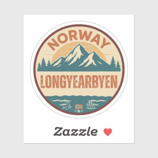Longyearbyen, Norge Noorwegen Sticker (Vel)