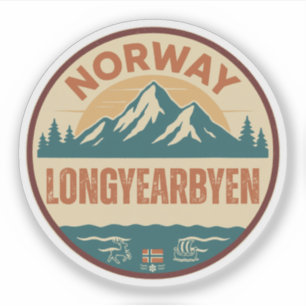 Longyearbyen, Norge Noorwegen Sticker