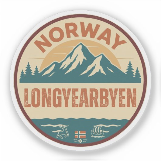 Longyearbyen, Norge Noorwegen Sticker (Voorkant)