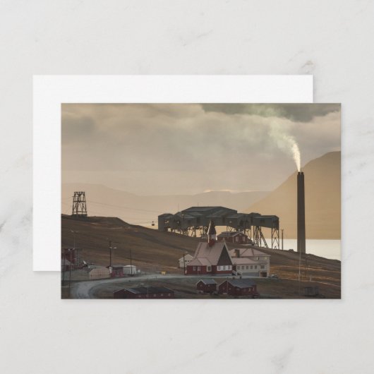 Longyearbyen Svalbard Kaart (Voorkant / Achterkant)