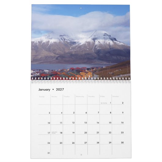 Longyearbyen, Svalbard Kalender (Jan 2027)