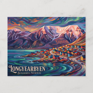 Longyearbyen, Svalbard Noorwegen Briefkaart