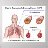 Longziekte COPD-gelabeld Poster (Voorkant)