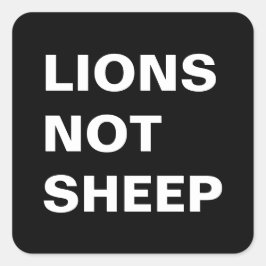 Lons geen schapen vierkante sticker