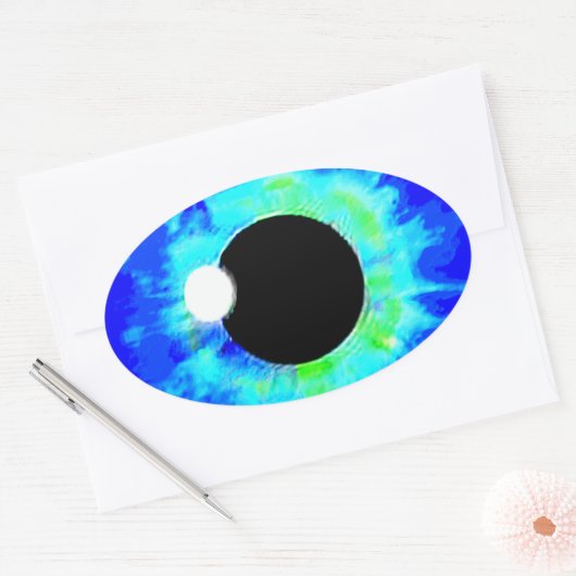 LOOCKY EYE OVALE STICKER (Envelop)