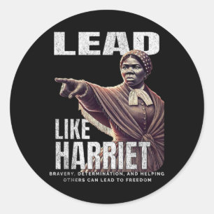 Lood als Harriet Black Geschiedenis Afro-Amerikaan Ronde Sticker