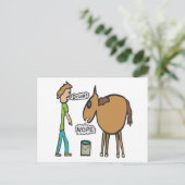Lood een paard naar water briefkaart (Staand voorkant)