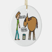 Lood een paard naar water keramisch ornament (Rechts)