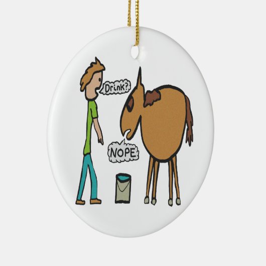 Lood een paard naar water keramisch ornament (Rechts)