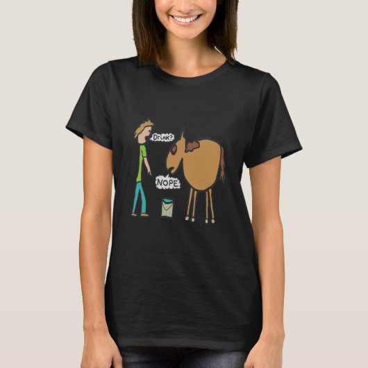 Lood een paard naar water t-shirt (Voorkant)