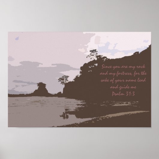 Lood en gids voor mij - Psalm 31:3 Poster (Voorkant)