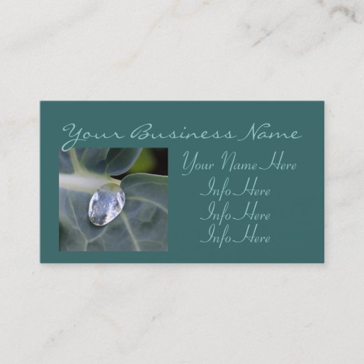 Lood en waterval visitekaartje (Voorkant)