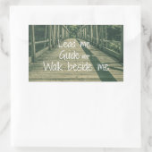 Lood me Gids naast me Citaat Rechthoekige Sticker (Tas)