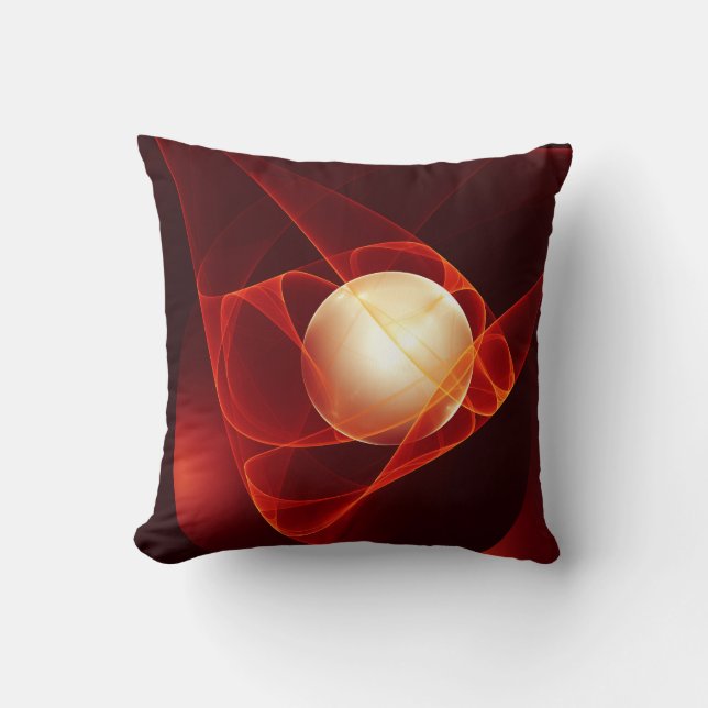 Lood me in Abstracte rode fractale kunst Kussen (Voorkant)