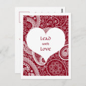 Lood met Love Briefkaart (Voorkant / Achterkant)