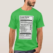 Lood "Nutritional Label Information" T-shirt (Voorkant)