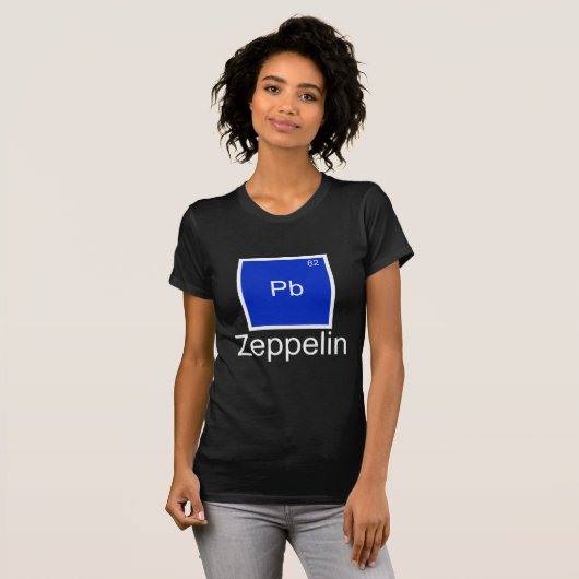 Lood (Pb) Zeppelin Element Pun T-Shirt (Voorkant volledig)