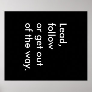 Lood, volg of stap uit de weg naar Poster