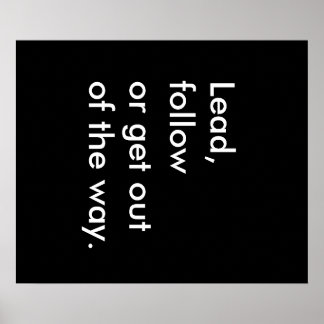 Lood, volg of stap uit de weg naar Poster