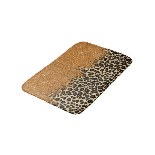 Loodafdrukken met Gold Faux Glitter Bruske Stroke Badmat (Gekanteld)