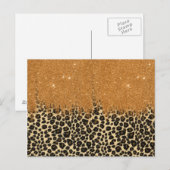 Loodafdrukken met Gold Faux Glitter Bruske Stroke Briefkaart (Voorkant / Achterkant)