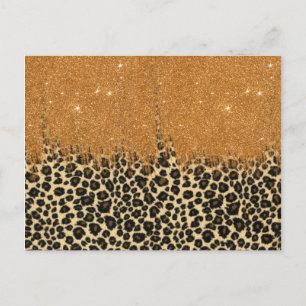 Loodafdrukken met Gold Faux Glitter Bruske Stroke Briefkaart
