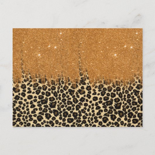 Loodafdrukken met Gold Faux Glitter Bruske Stroke Briefkaart (Voorkant)