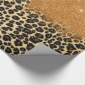 Loodafdrukken met Gold Faux Glitter Bruske Stroke Cadeaupapier (Hoek)