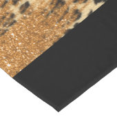 Loodafdrukken met Gold Faux Glitter Bruske Stroke Korte Tafelloper (Hoek)