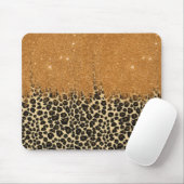 Loodafdrukken met Gold Faux Glitter Bruske Stroke Muismat (Met muis)