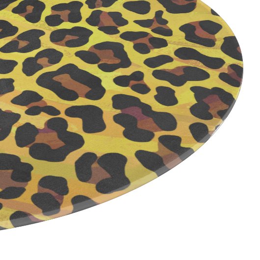 Loodbruin en gele printronde snijraad snijplank (Hoek)