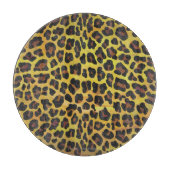 Loodbruin en gele printronde snijraad snijplank (Voorkant)