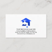 Loodbuis Blauwe watergrunge Visitekaartje (Achterkant)