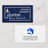 Loodbuis Blauwe watergrunge Visitekaartje (Voorkant / Achterkant)