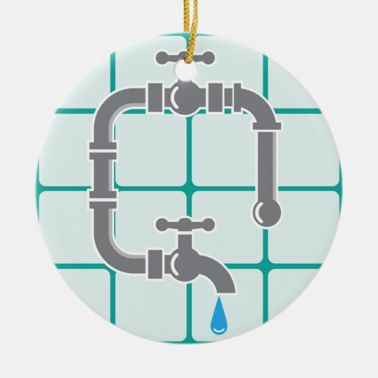 Loodbuizen Keramisch Ornament (Voorkant)